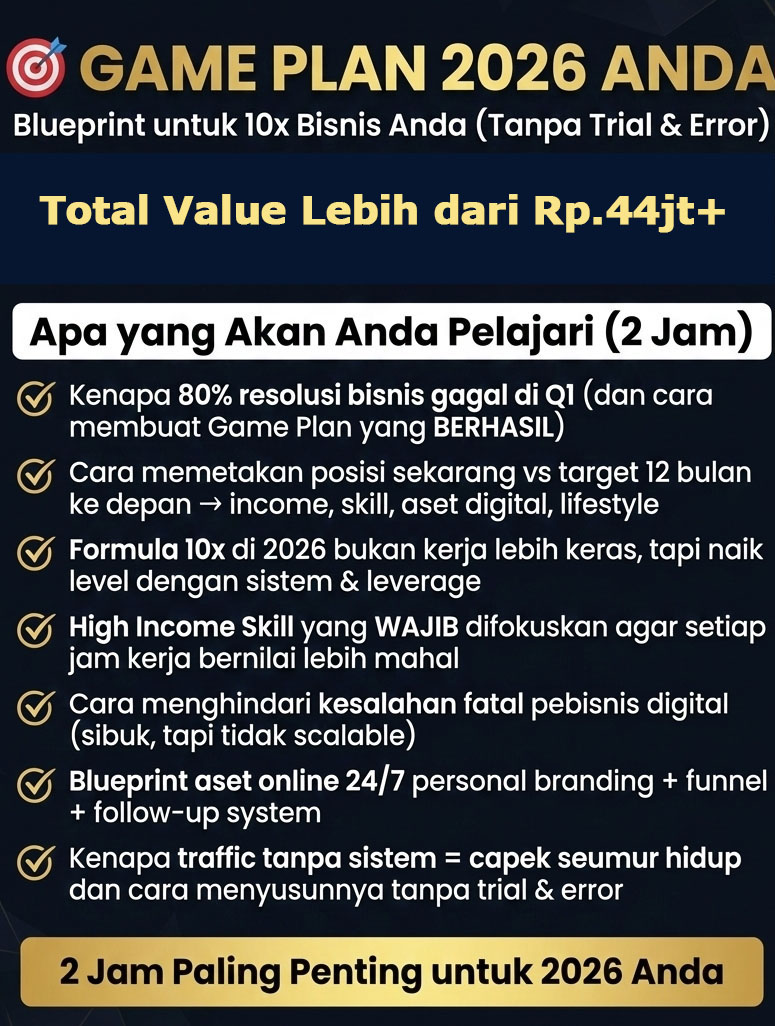 <p>"Siapa Lagi yang Mau Punya Blueprint untuk 10x Bisnis &amp; Income Anda<strong> (tanpa Trial &amp; Error)"</strong></p>